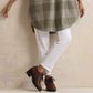 trueBrowns Green Check Pleated Winter Top | Swadesiicart