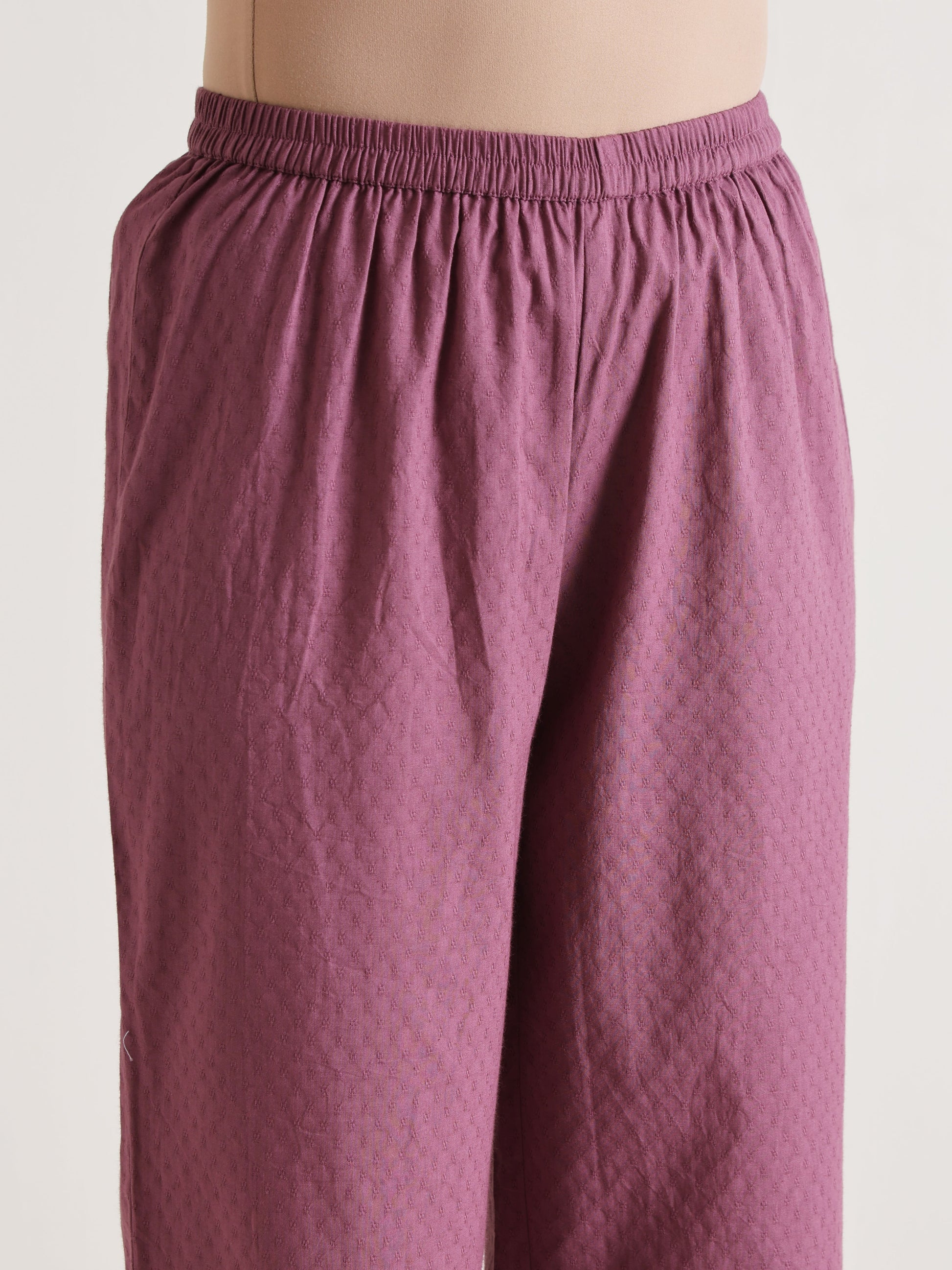 trueBrowns Orchid Overlap Pleat Kurta Pant Set | Swadesiicart