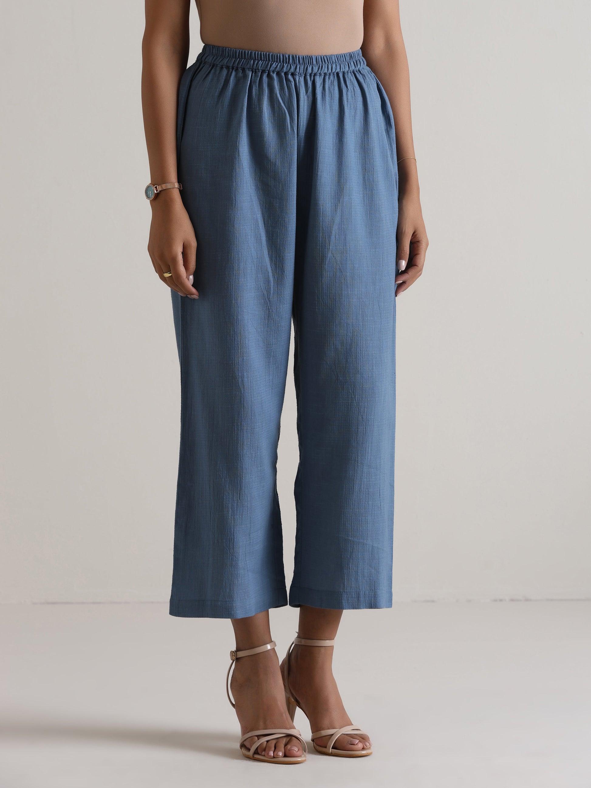 trueBrowns Light Blue Kurta Pant Set | Swadesiicart