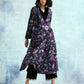 trueBrowns Black Printed Velvet Angrakha Jacket | Swadesiicart