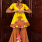Pomcha Jaipur Tuscan Yellow Cotton Sharara Set | Swadesiicart