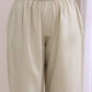 trueBrowns Light Grey Slub Gathered Kurta Pant Set | Swadesiicart