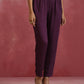 trueBrowns Maroon Modal Angrakha Kurta Set | Swadesiicart