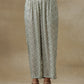 trueBrowns Light Green Bandhani Printed Silk High Slit Kurta Pant Set | Swadesiicart