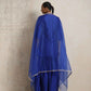 trueBrowns Electric Blue Sharara Dupatta Set | Swadesiicart
