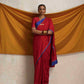 trueBrowns Red Silk Ready To Wear Saree | Swadesiicart