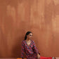 trueBrowns Pink Print Sharara Set | Swadesiicart