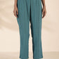 trueBrowns Turquoise Cotton Dobby Shirt Co-ord Set - Swadesiicart