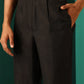 trueBrowns Men's Black Silk Co-ord Set Stitch Detail - Swadesiicart