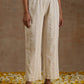 trueBrowns Ivory Gold Cotton Kalidar Kurta Set | Swadesiicart