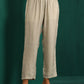 trueBrowns Off white Floral Jaal Muslin Silk Printed High Low Co-ord Set - Swadesiicart