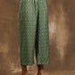 trueBrowns Light Green Bandhani Printed Silk Oversized Kurta Pant Set | Swadesiicart