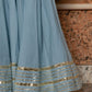 Pomcha Jaipur Powder Blue Pure Cotton Sharara Set | Swadesiicart