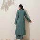 trueBrowns Green Cotton Linen Kurta Pant Set | Swadesiicart