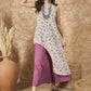 InWeave Dusty Mauve Side Asymmetric Kurta Set - Swadesiicart