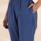trueBrowns Blue Cotton Ikat Kaftan Co-ord Set - Swadesiicart