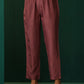 trueBrowns Maroon Light Mauve Silk Jacket Kurta Set | Swadesiicart