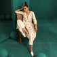 trueBrowns Ivory Rhombus Cotton Angrakha Kurta Pant Set | Swadesiicart