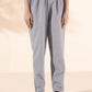 trueBrowns Blue Cotton Ikat Flared Kurta Pant Set | Swadesiicart