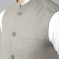 Even Apparels Men's Cream Nehru Jacket With Welt Pockets | Swadesiicart