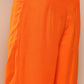 InWeave Women's Orange Mirror Work Aline Strappy Kurta Set Blue Fuchsia Or Dupatta - Swadesiicart