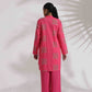 trueBrowns Pink Cotton Print Kurta Co-ord Set - Swadesiicart