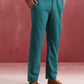 trueBrowns Men's Teal Cotton Shirt Collar Stylized Kurta Co-ord set - Swadesiicart