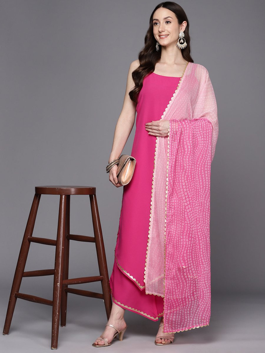 Ahalyaa Gotta Patti Kurta With Palazzos & Dupatta | Swadesiicart
