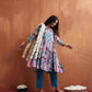 trueBrowns Blue Print Flared Anarkali Kurta Co-ord Set - Swadesiicart