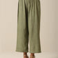 trueBrowns Sage Slub Texture Angrakha Pant Set | Relove | Swadesiicart