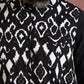 trueBrowns Men's Black Ikat Print Cotton Reversible Nehru Jacket | Swadesiicart