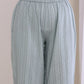trueBrowns Eggshell Blue Dobby Neck Pleat Kurta Pant Set | Swadesiicart