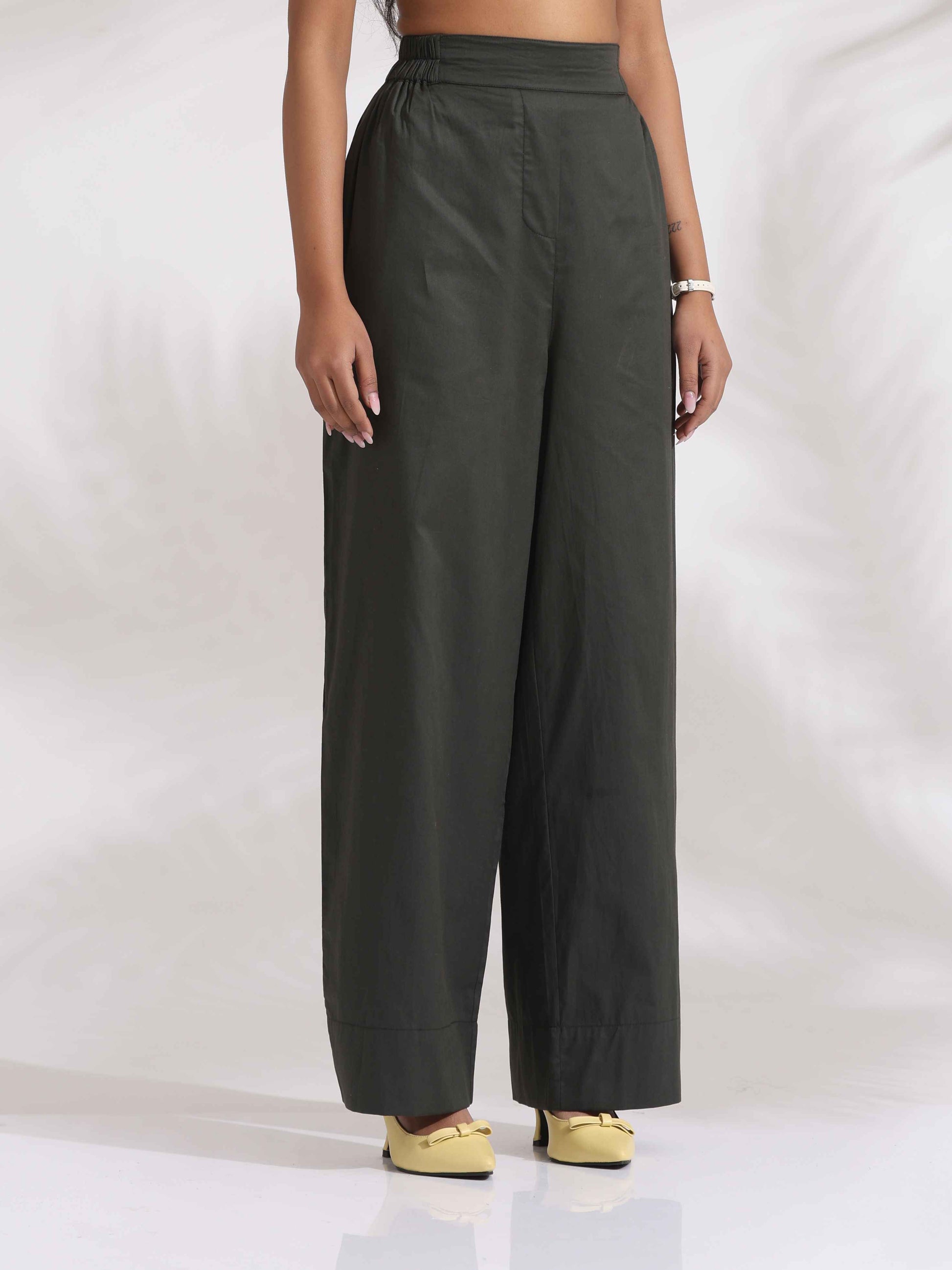 trueBrowns Off-White Cotton Stripe Jacket Top Co-ord Set - Swadesiicart
