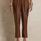 trueBrowns Brown Silk Kurta Set | Swadesiicart