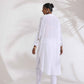 trueBrowns White Cotton Schiffli Shirt Kurta Set | Swadesiicart