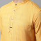 Even Apparels Yellow Kurta With Band Collar | Swadesiicart