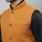 Even Apparels Men's Orange Pure Wool Nehru Jacket | Swadesiicart