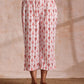 trueBrowns Red On Red Ikat Print Cotton Kurta Pant Set | Swadesiicart