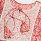 InWeave Women's Dusty Pink Paisley Patch Straight Kurta - Swadesiicart