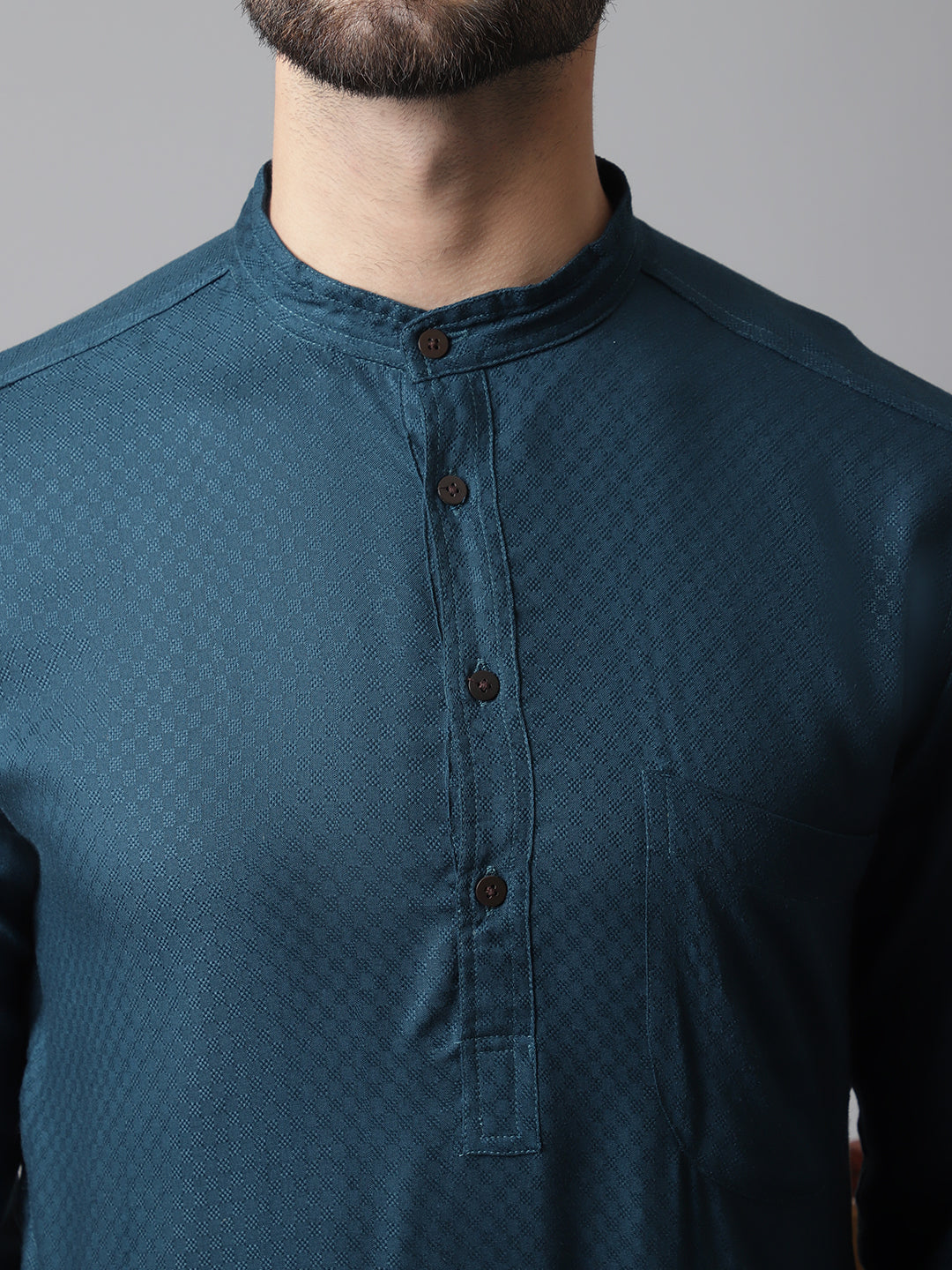 Even Apparels Green Kurta With Band Collar | Swadesiicart