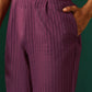 trueBrowns Men's Purple Dobby Co-ord Set - Swadesiicart