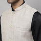 Even Apparels Men's Beige Nehru Jacket With Welt Pockets | Swadesiicart