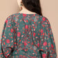 Ahalyaa Printed Basic Jumpsuit with Lace Inserts | Swadesiicart