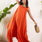 InWeave Orange Round Sleeveless Jumpsuit - Swadesiicart