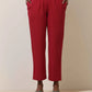 trueBrowns Maroon Cotton Linen Kurta Co-Ord Set - Swadesiicart