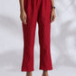trueBrowns Maroon Slub Kurta Co-ord Set - Swadesiicart