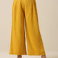 trueBrowns Mustard Yellow Slub Texture Sleevesless Jacket Pant Set | Swadesiicart