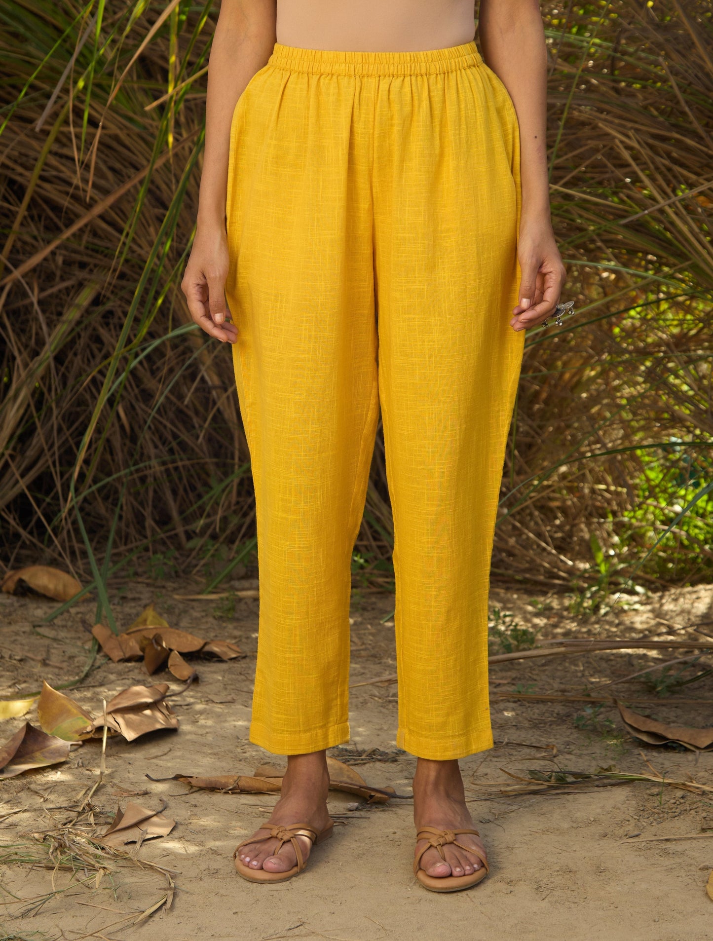 trueBrowns Mustard Cotton Co-ord Set - Swadesiicart