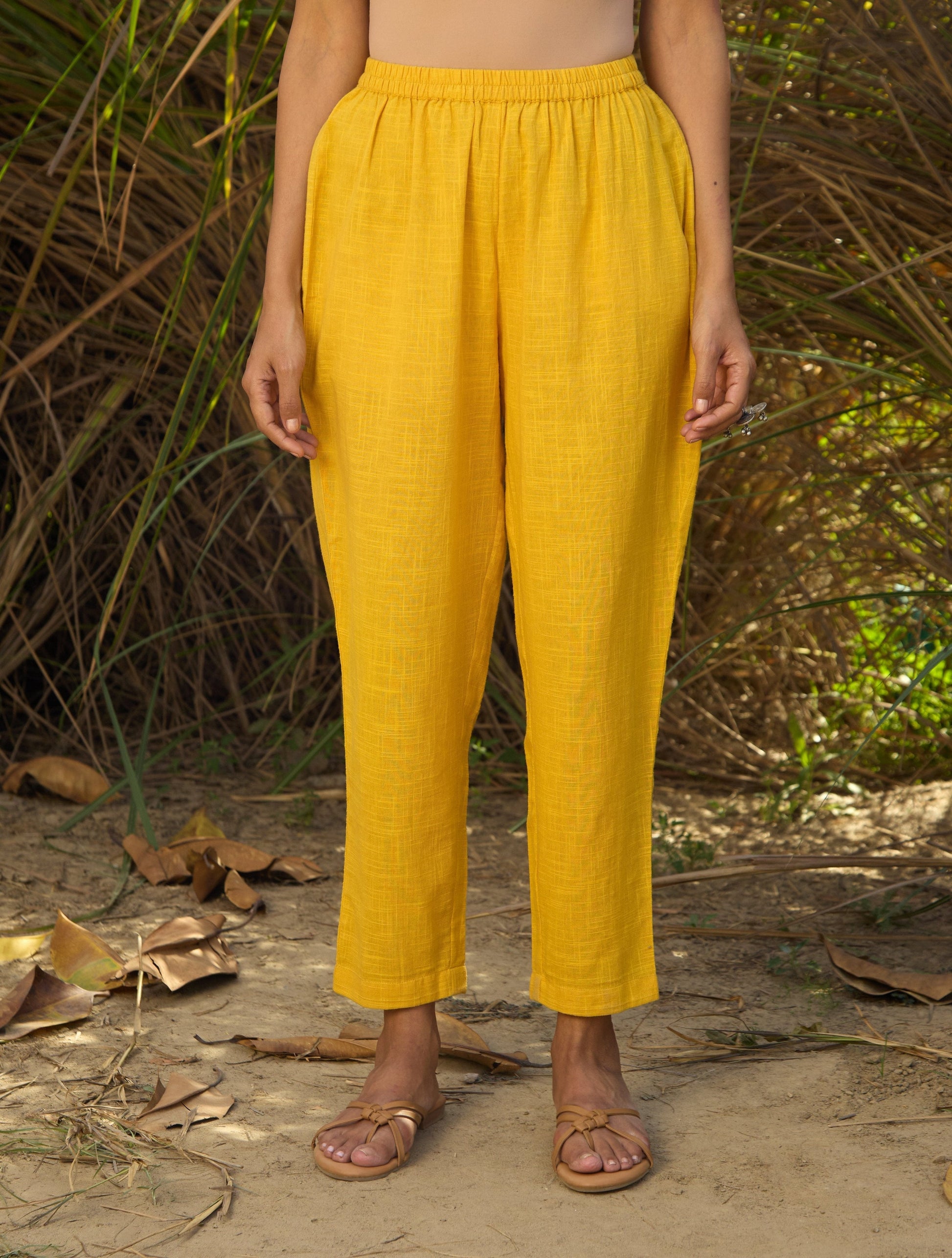 trueBrowns Mustard Cotton Co-ord Set - Swadesiicart