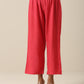 trueBrowns Bright Pink Slub Texture Angrakha Pant Set | Swadesiicart